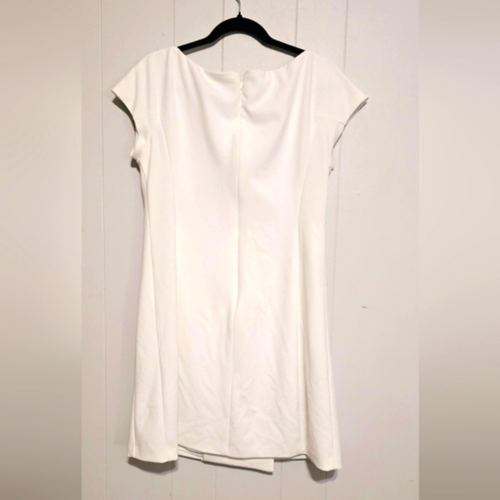 Adrianna Papell White Tuxedo Dress Size 10 GREAT COND. MSRP- $95 - Picture 5 of 7